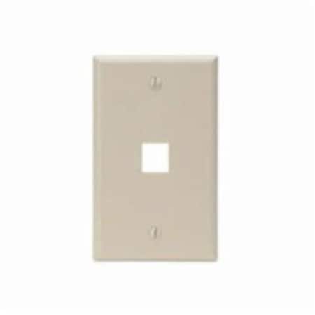 Leviton 1-Port Wallplate Unloaded, 1-Gang Use W/Snap-In Modules, Quickport IY 41080-1IP